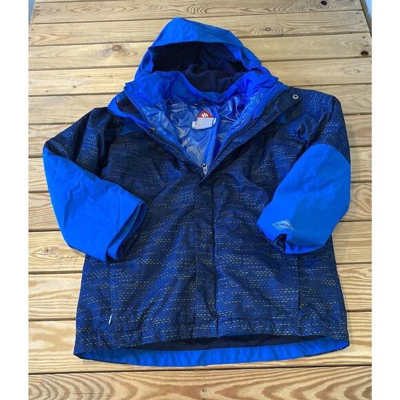 Columbia Full Zip Hooded Coat Size Large Boy’s Blue